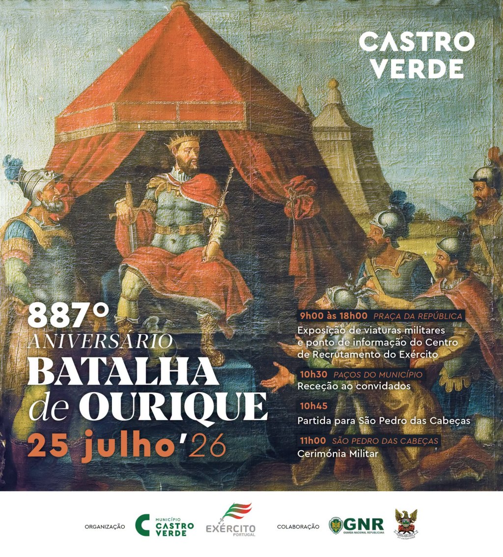 Castro Verde assinala no sábado 25 de julho os 887 anos da Batalha de Ourique.